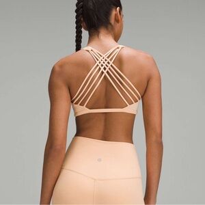 Lululemon Free to Be Bra *Wild PCHB, Peach Bellini Size 4